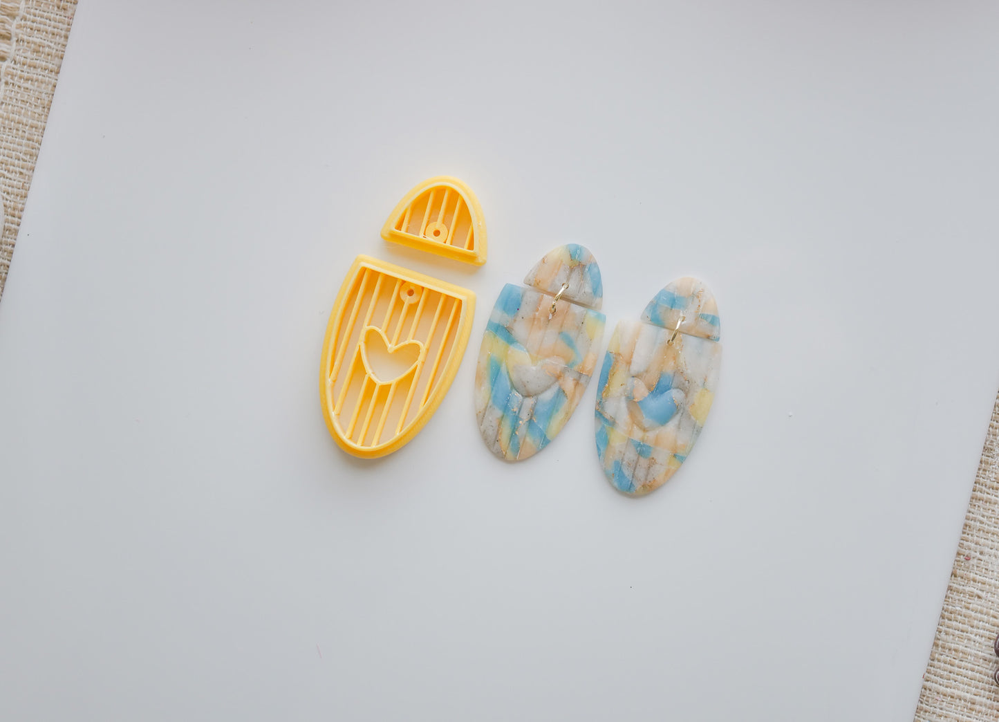 Lined Heart Polymer Clay Cutter Set image 0