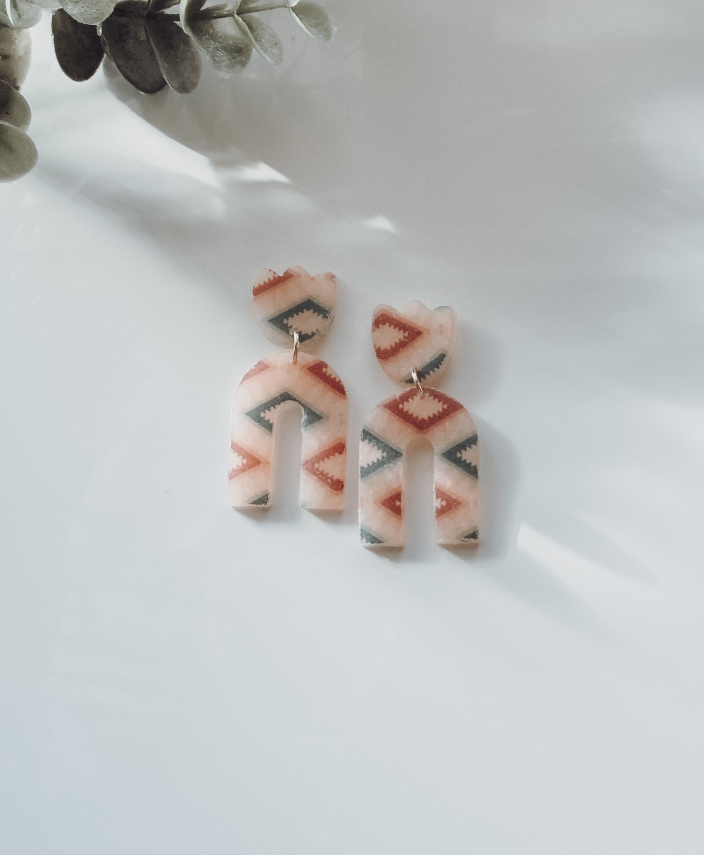 Blue & Brown Boho Polymer Clay Transfers image 2