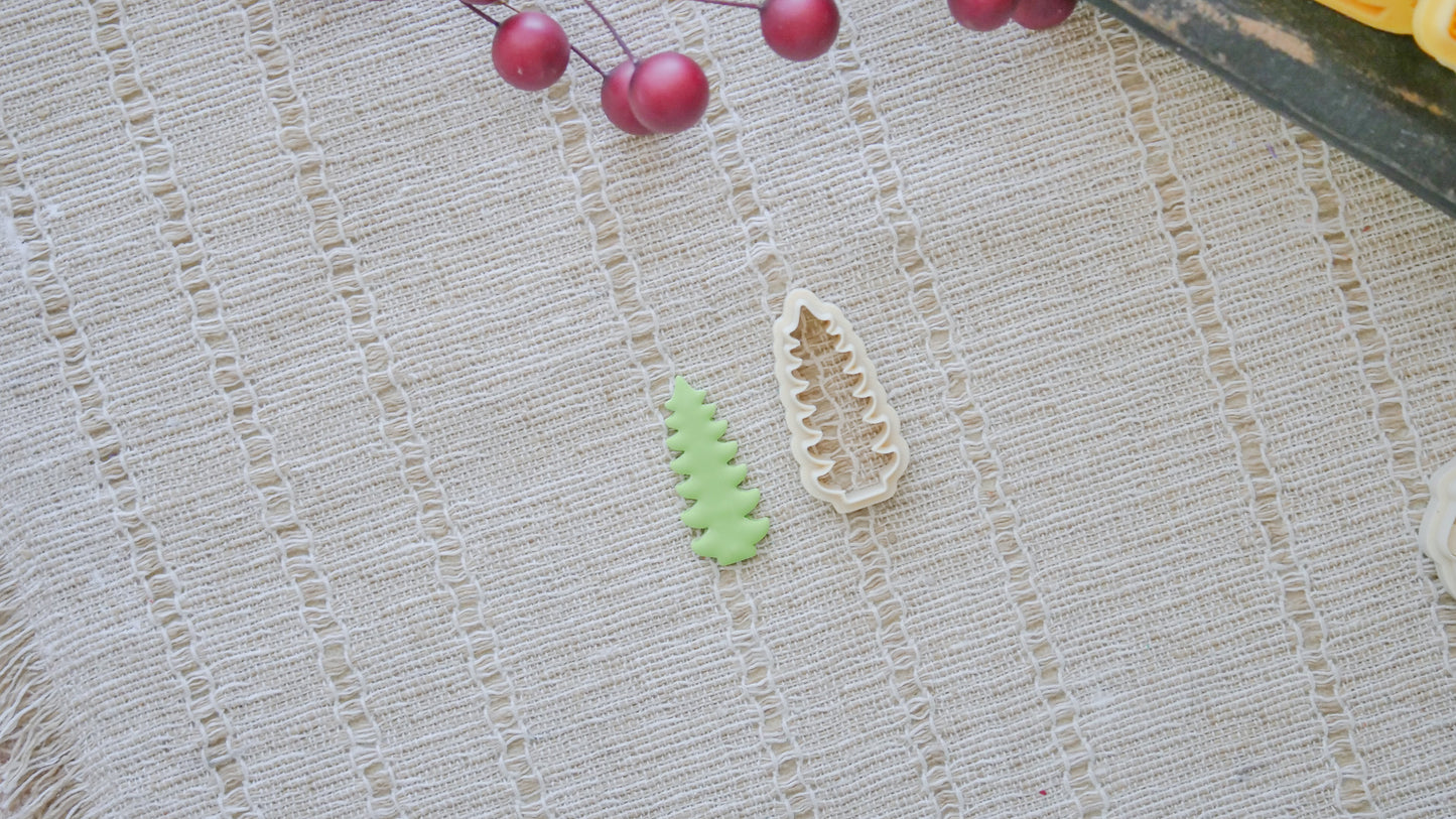 Retro Christmas Tree Polymer Clay Cutter image 0