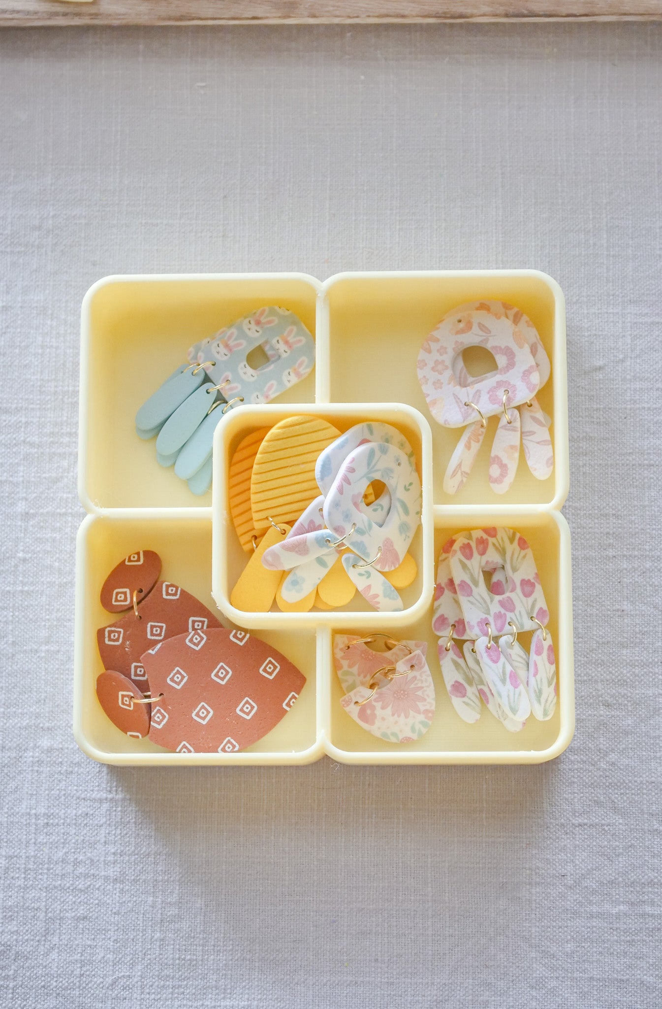 Square Clay & Charm Polymer Clay Tray image 0