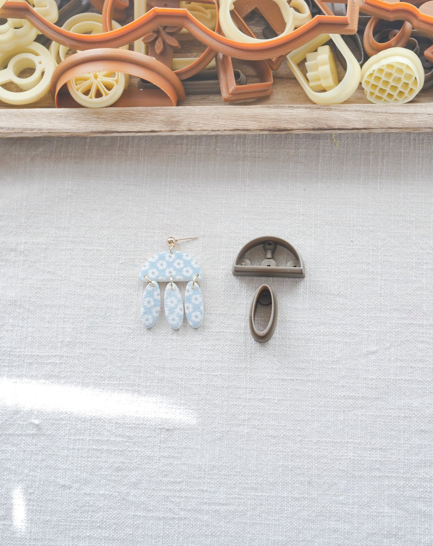 Half Moon Dangle Polymer Clay Cutter Set image 1