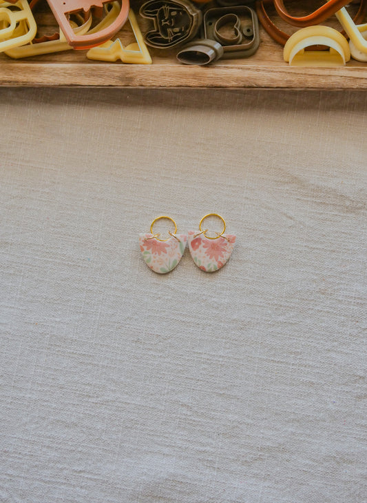 Light Pink Floral Polymer Clay Transfer Sheet image 1