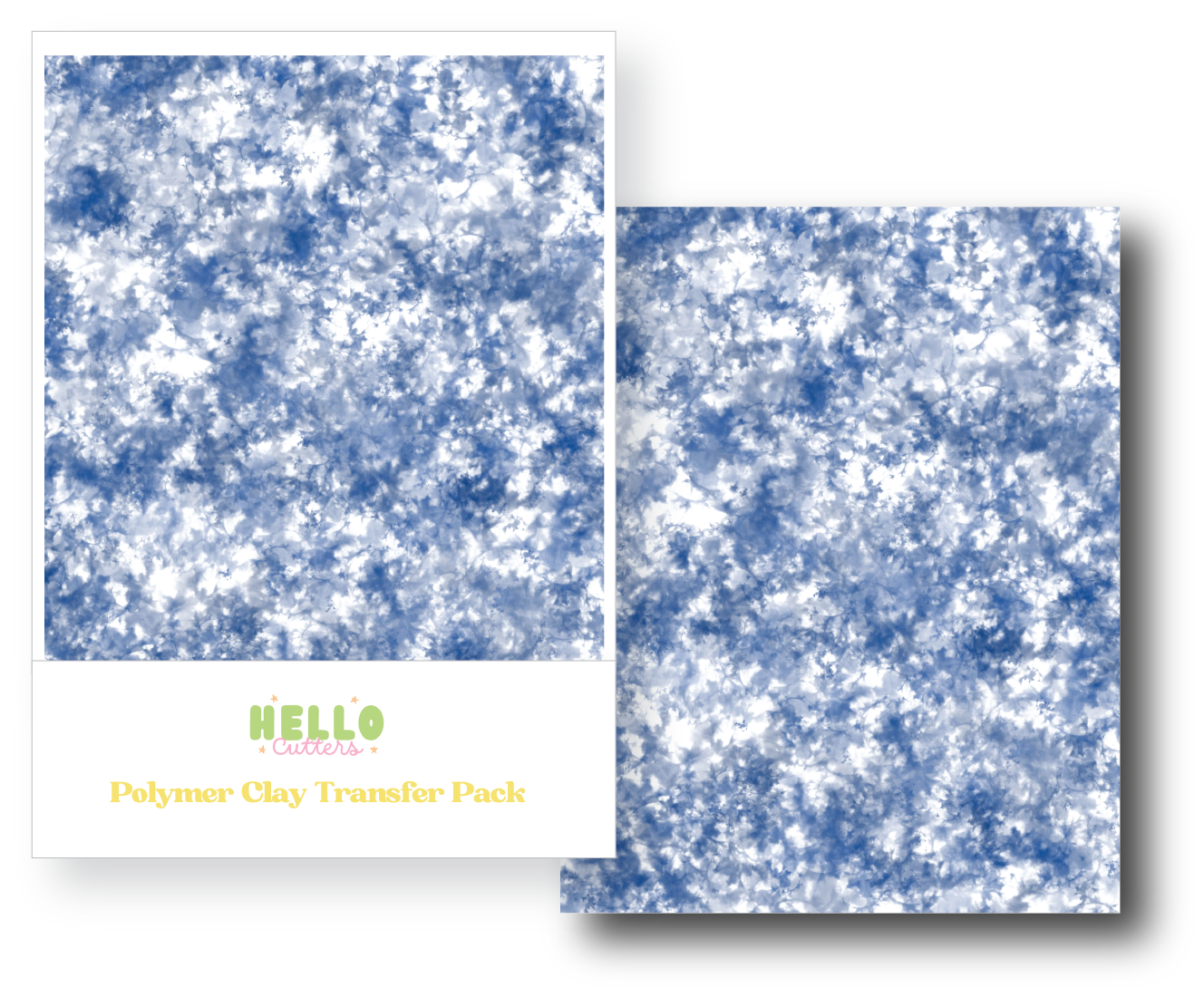 Blue Ink Polymer Clay Transfer Sheets image 0