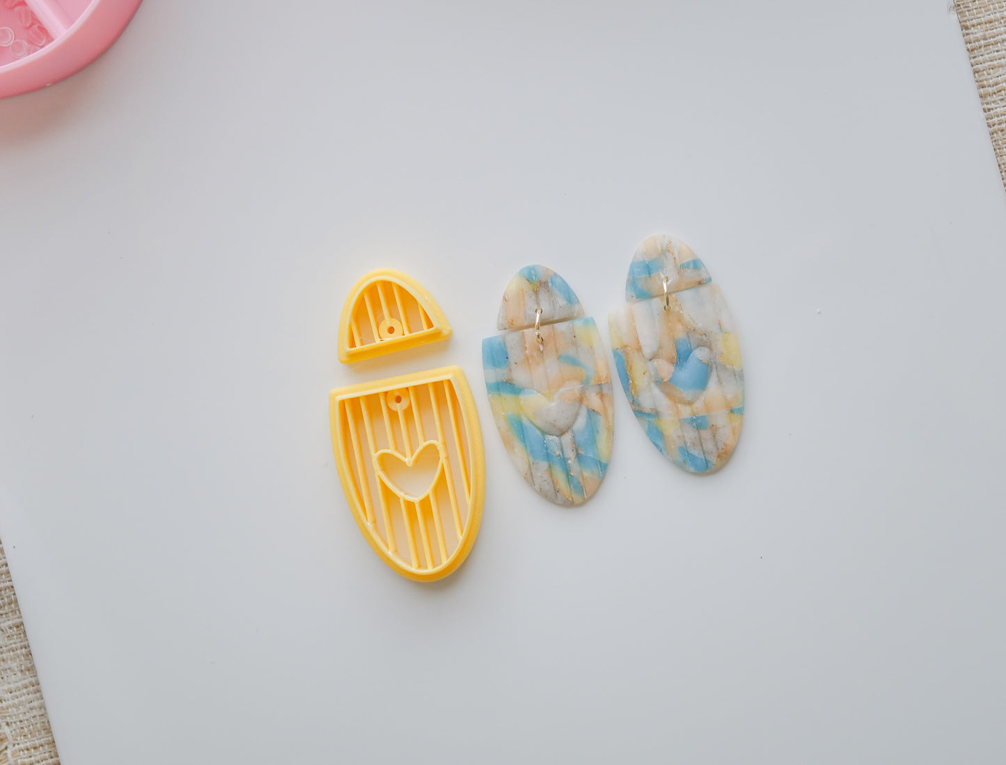 Lined Heart Polymer Clay Cutter Set image 1