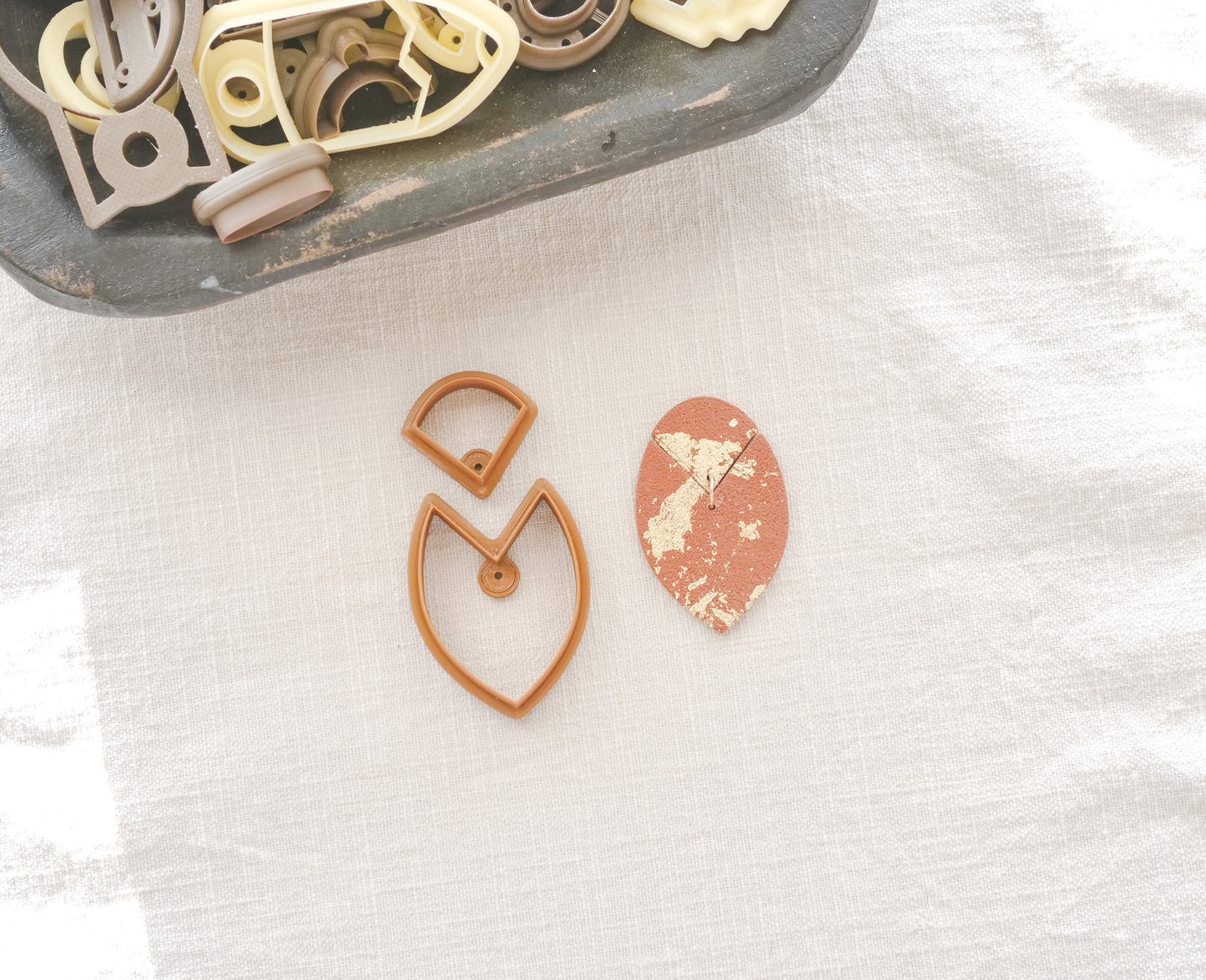 Boho Triangle Shape Clay Cutter Set image 2