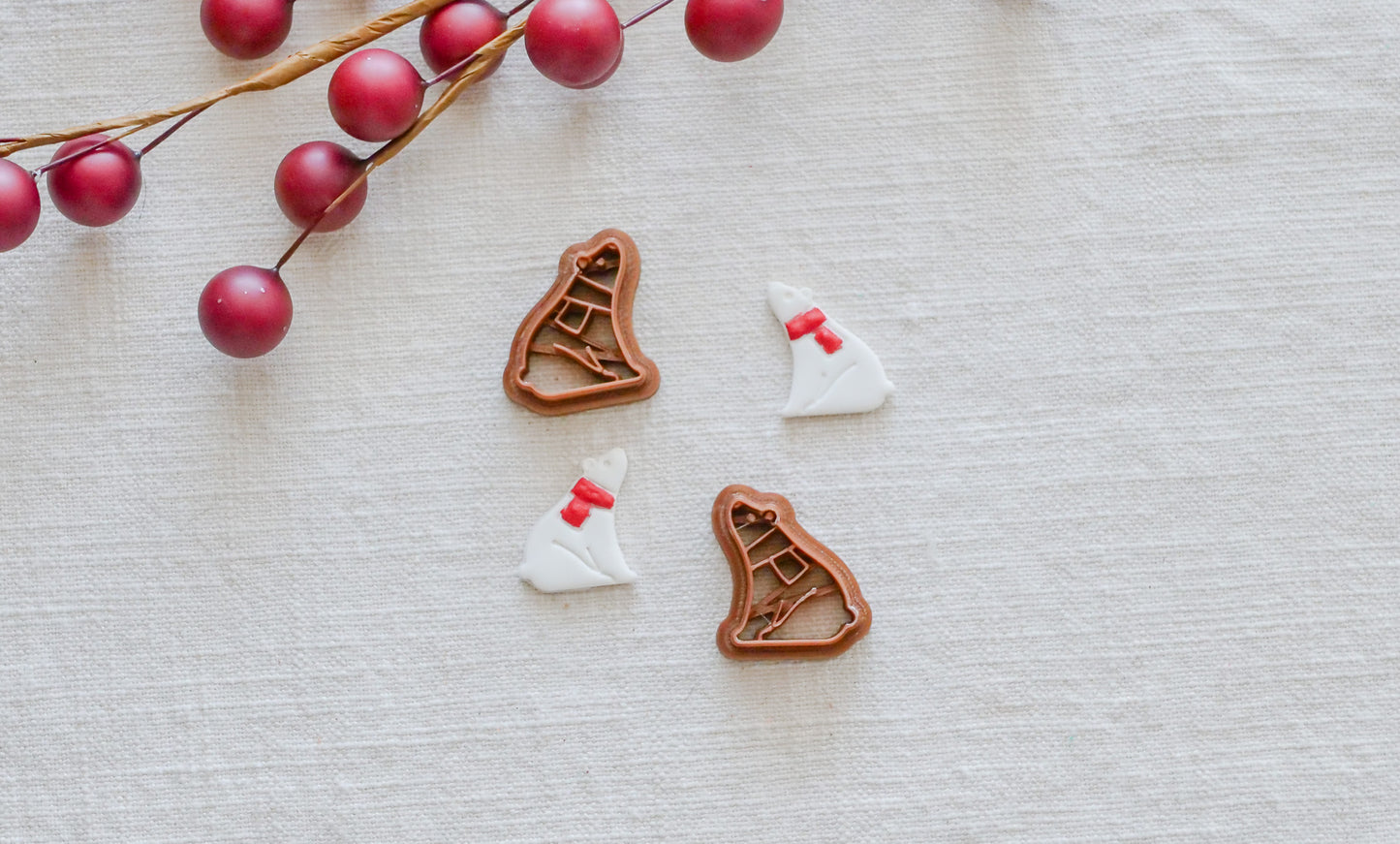 Polar Bear Polymer Clay Cutter Set image 1