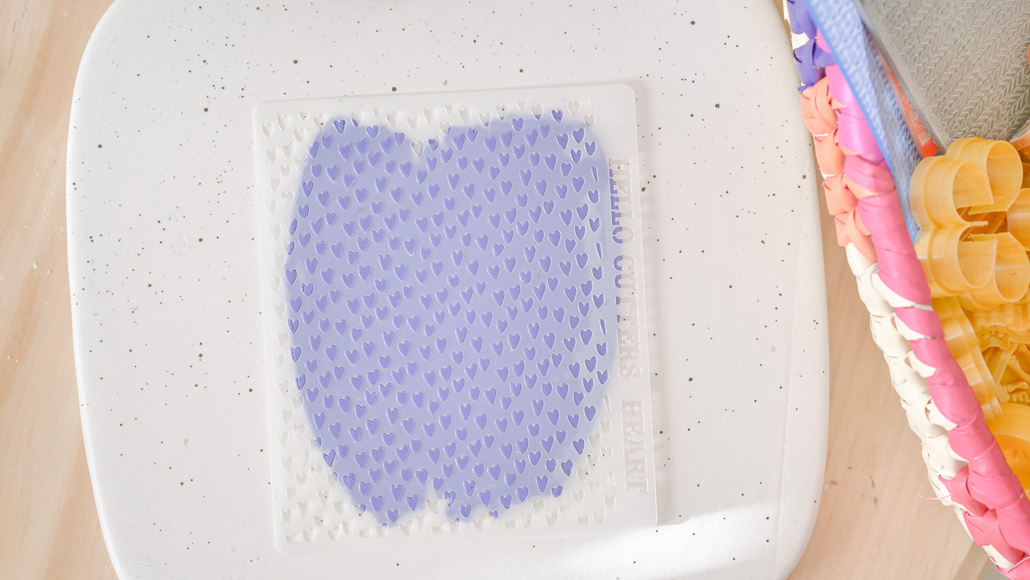 Heart Mylar Stencil For Polymer Clay image 1