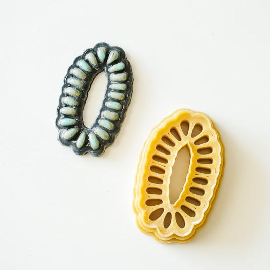 Faux Stone, one black and one yellow, on a white background