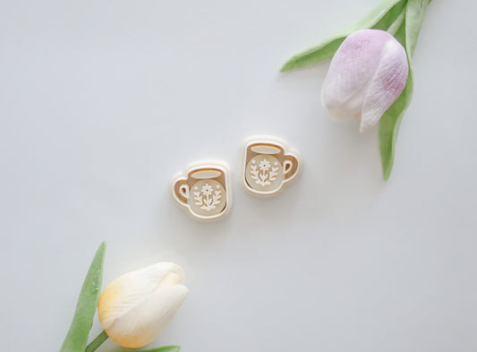 Mirror Floral Mug Polymer Clay Cutter Set