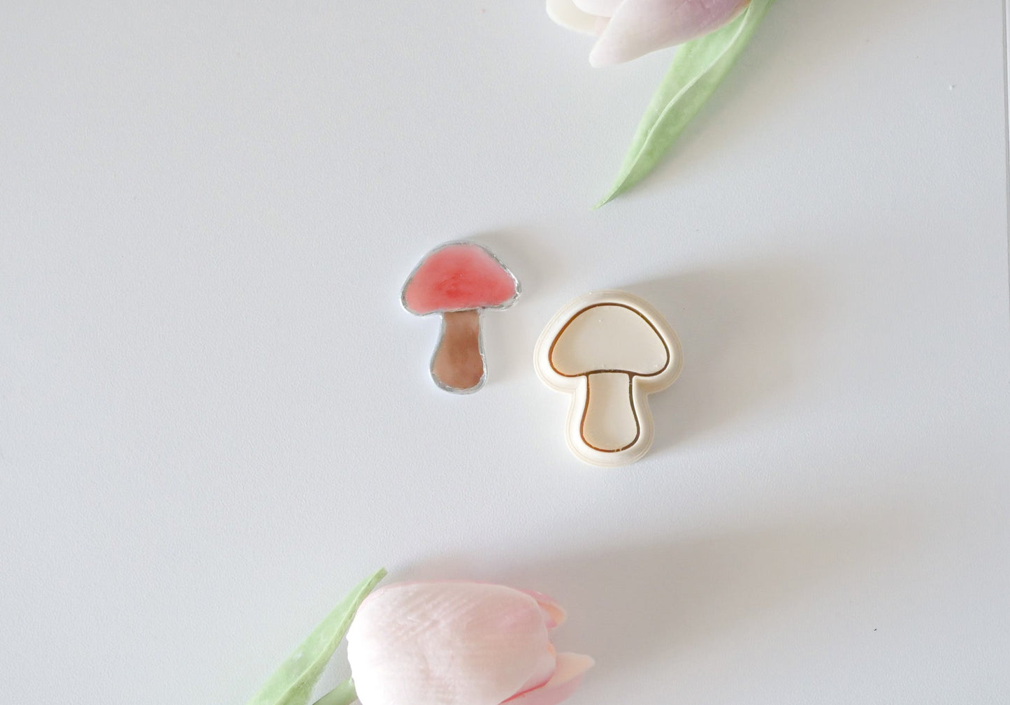 Stained Glass Mushroom Polymer Clay Cutters