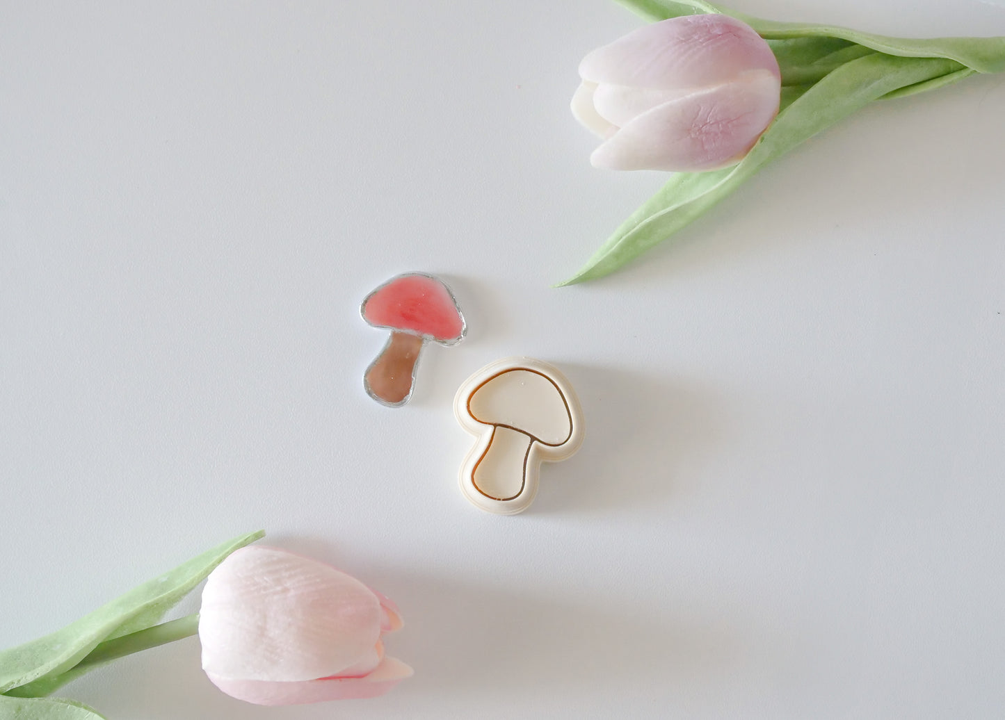 Stained Glass Mushroom Polymer Clay Cutters