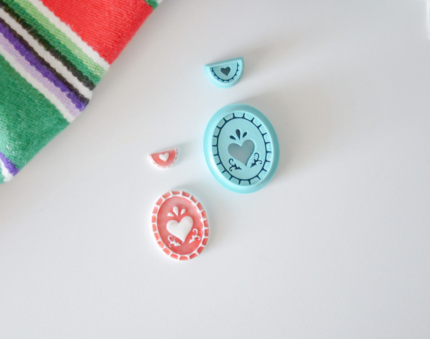 Modern Sacred Heart Polymer Clay Cuter Set | Hello Cutters