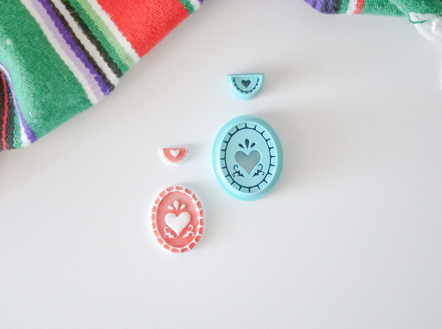 Modern Sacred Heart Polymer Clay Cuter Set | Hello Cutters