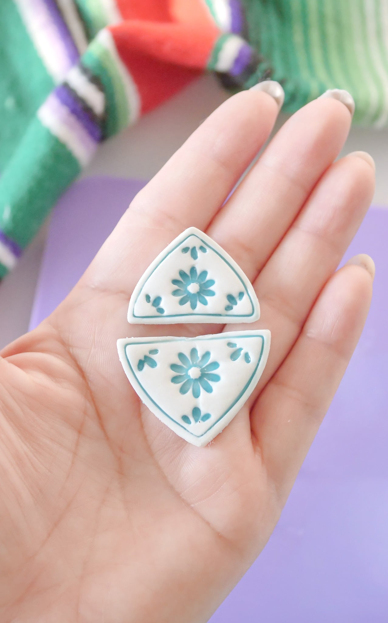 Talavera Triangle Florals Cutter Set | Hello Cutters