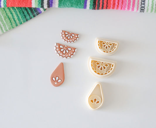 Talavera Polymer Clay Cutter Set: 3 Unique Shapes – view 2 | Hello Cutters