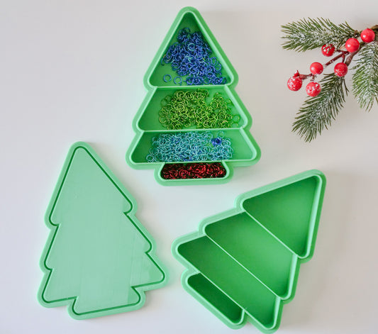 Christmas Tree Stackable Storage – Digital STL File Polymer Clay Earring Cutter – view 2 | Hello Cutters
