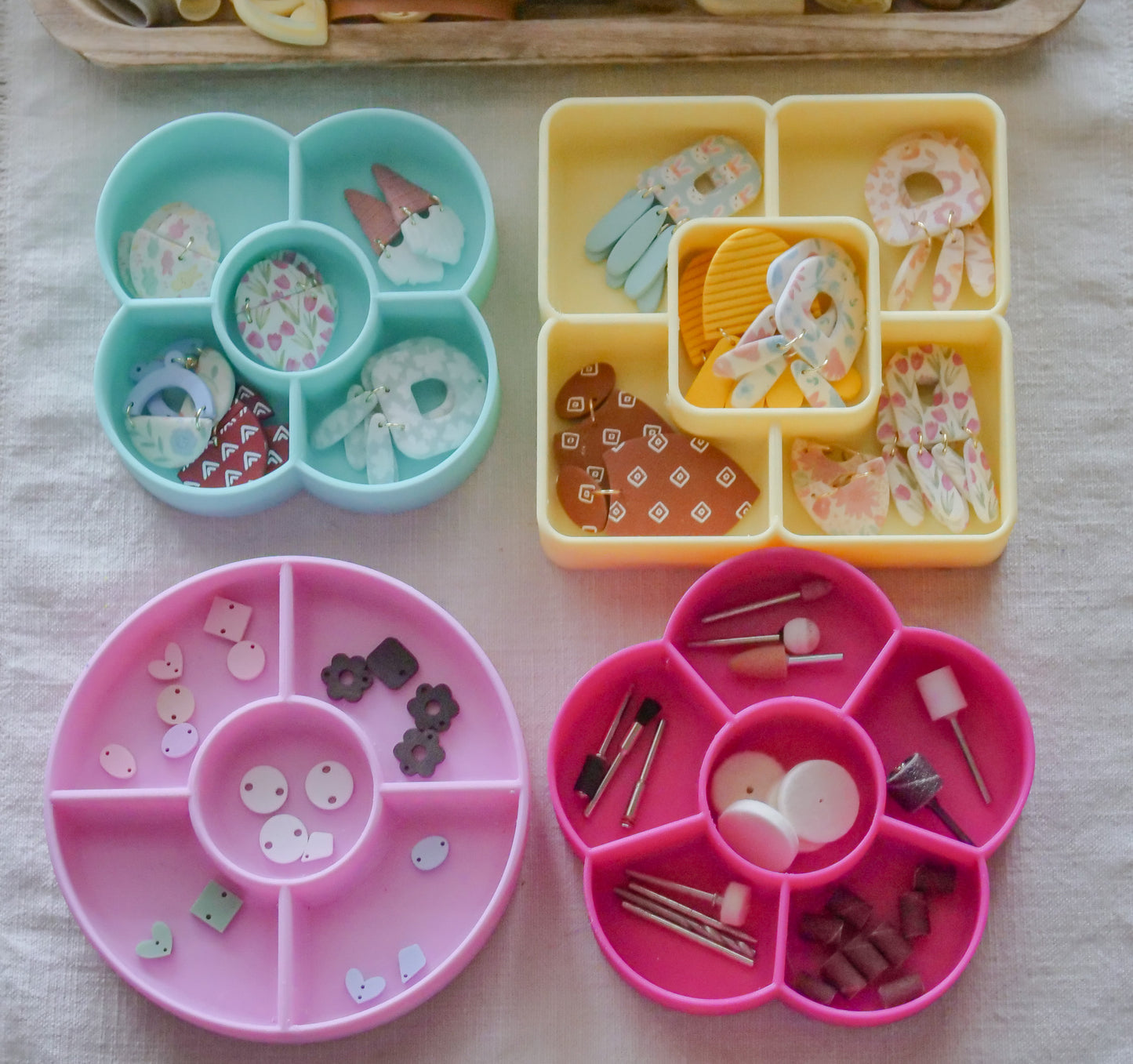 Square Clay & Charm Polymer Clay Tray image 1