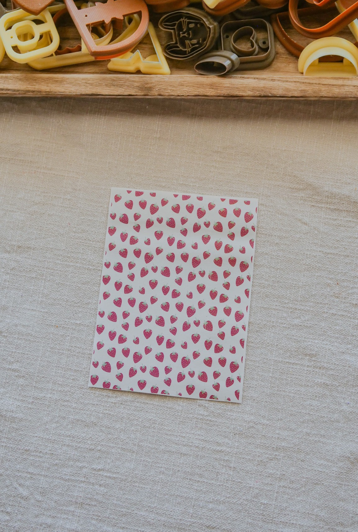 Strawberry Polymer Clay Transfer Sheet image 0