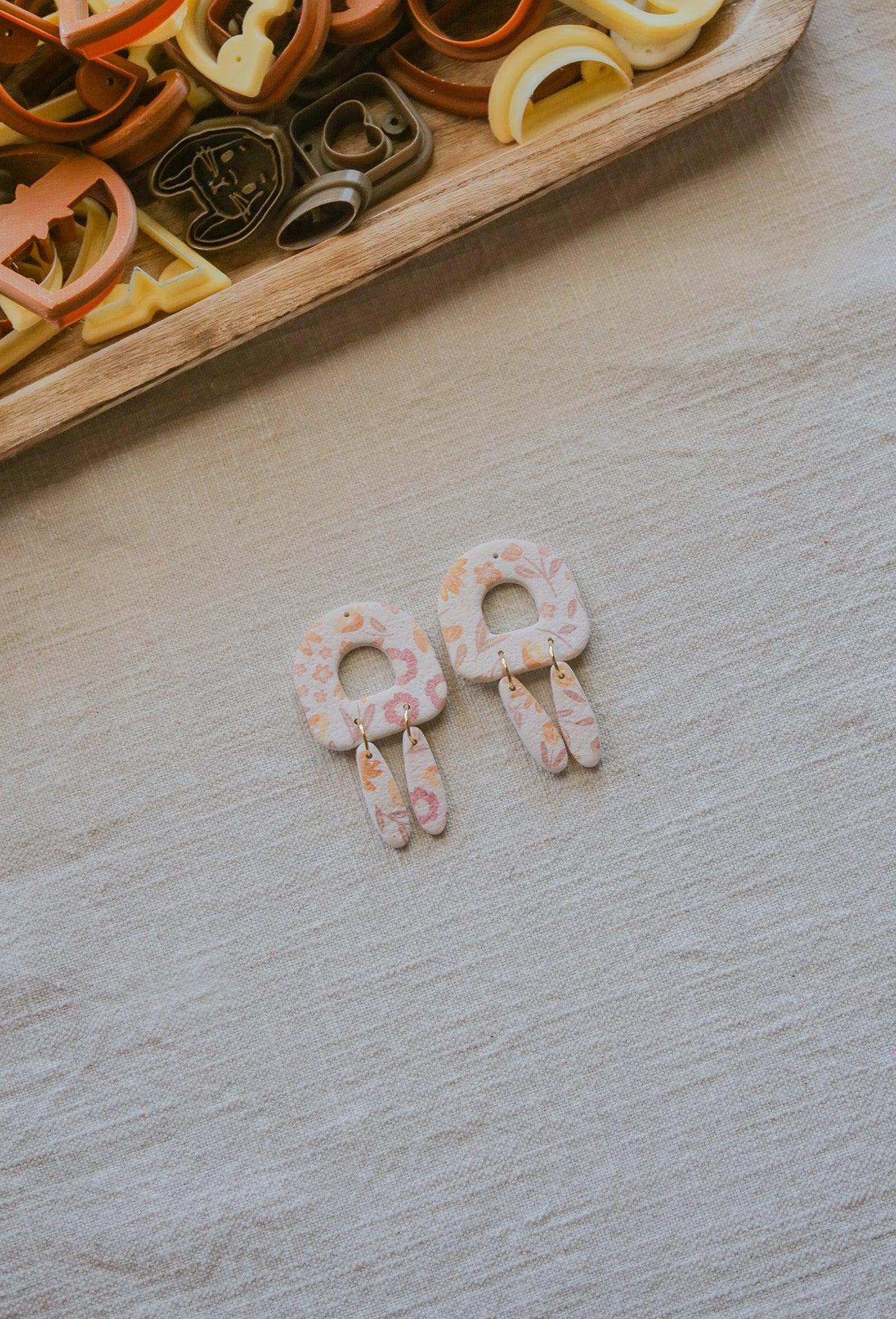 Vintage Brown Floral Polymer Clay Transfer Sheets image 1