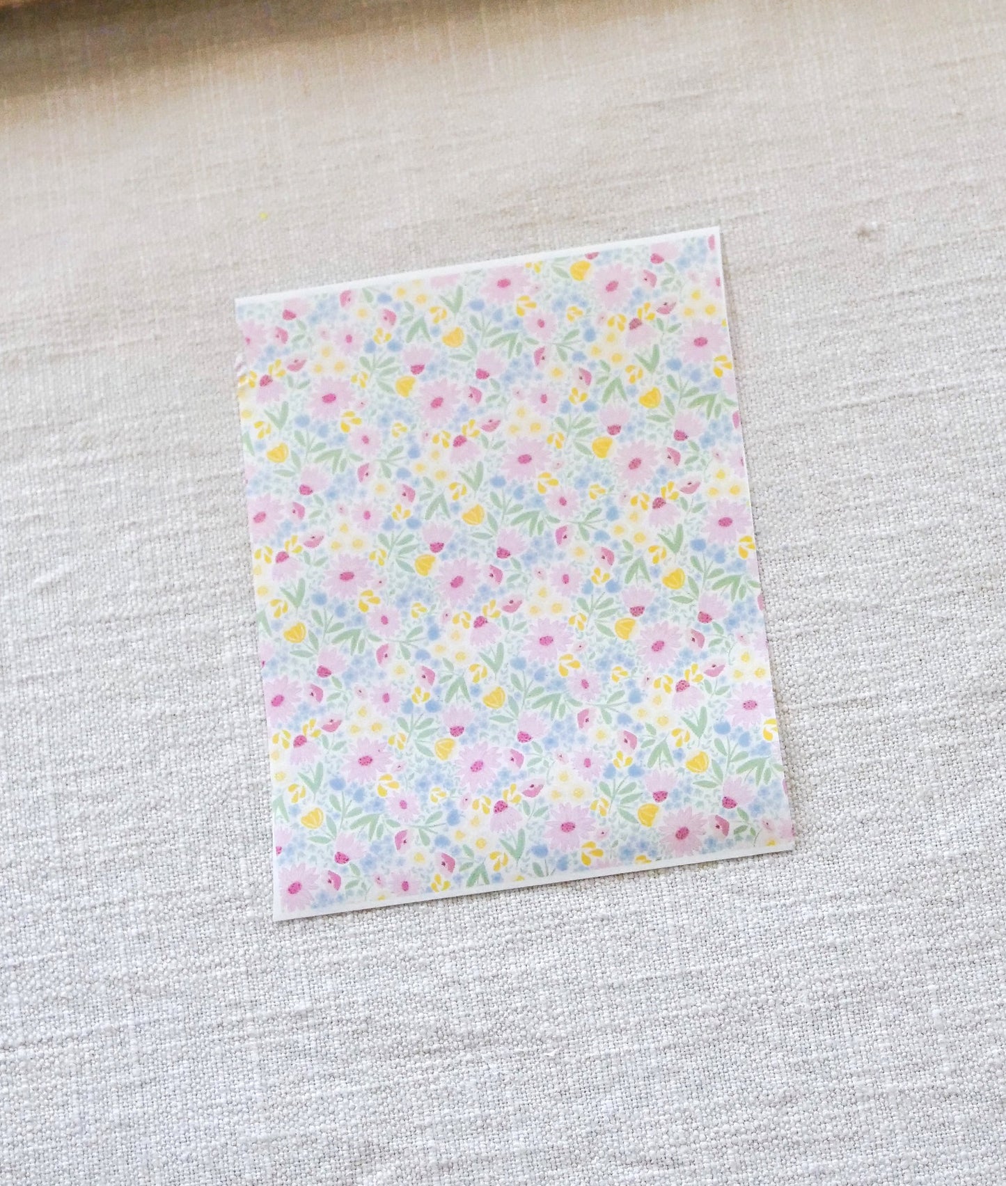 Pink Pastel Flower Transfer Sheets image 0