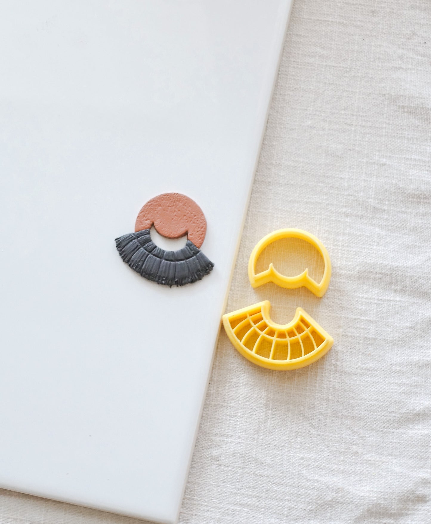 Round Macramé Polymer Clay Cutter image 1