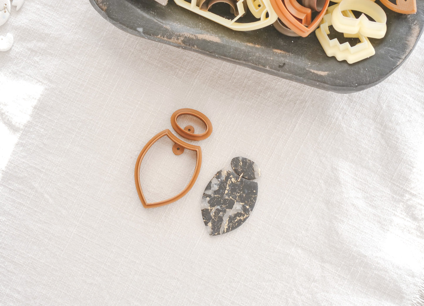 Boho Drop Shape Clay Cutter Set image 1