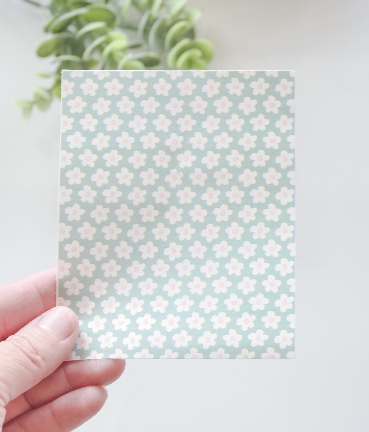 Green Boho Flowers Transfer Sheets image 0