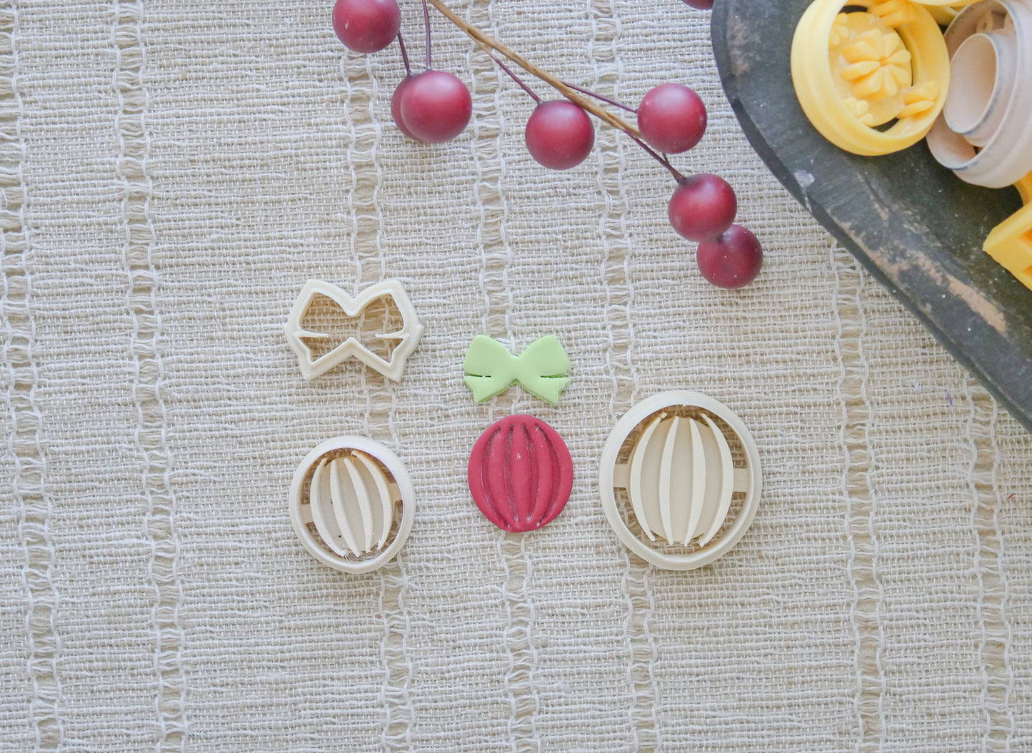 Round Ornament Polymer Clay Cutter Set image 1