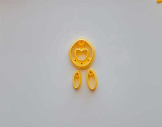 Abstract Heart Polymer Clay Cutter Set image 1
