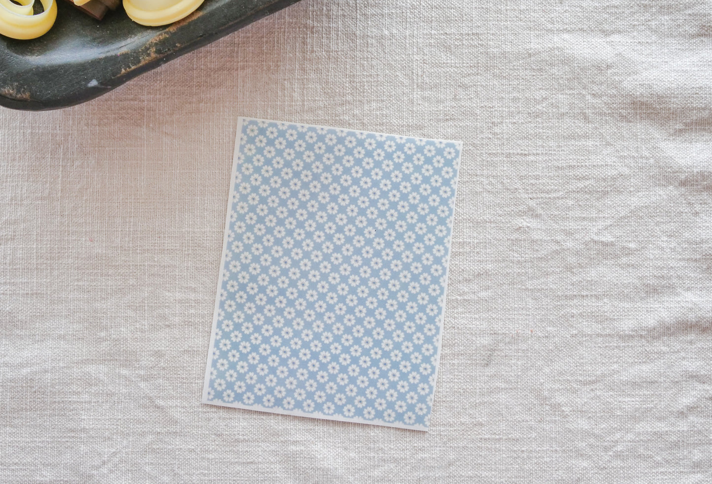 Blue Flower Polymer Clay Transfer Sheets image 0