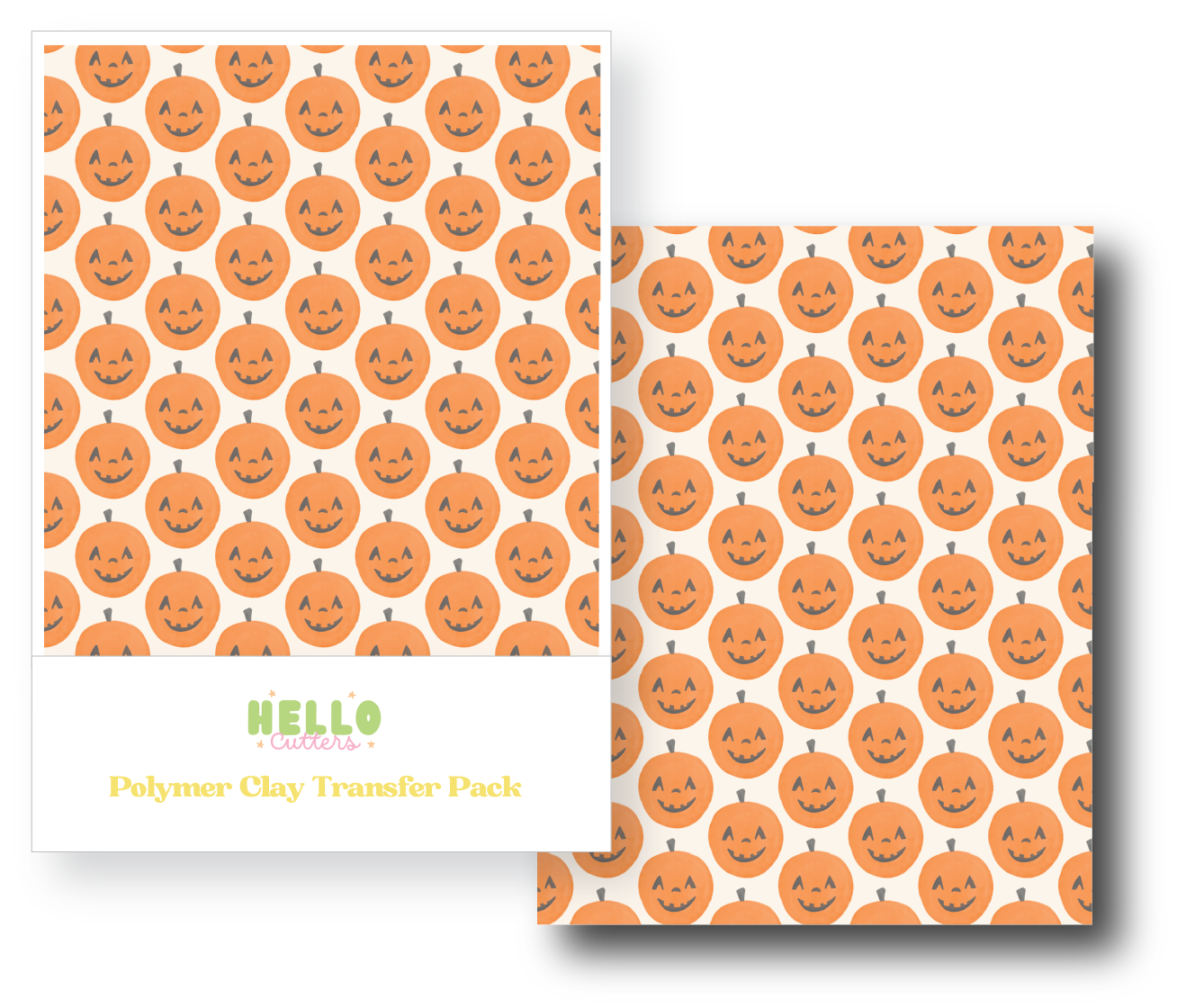 Pumpkins Polymer Clay Transfer Sheets image 0