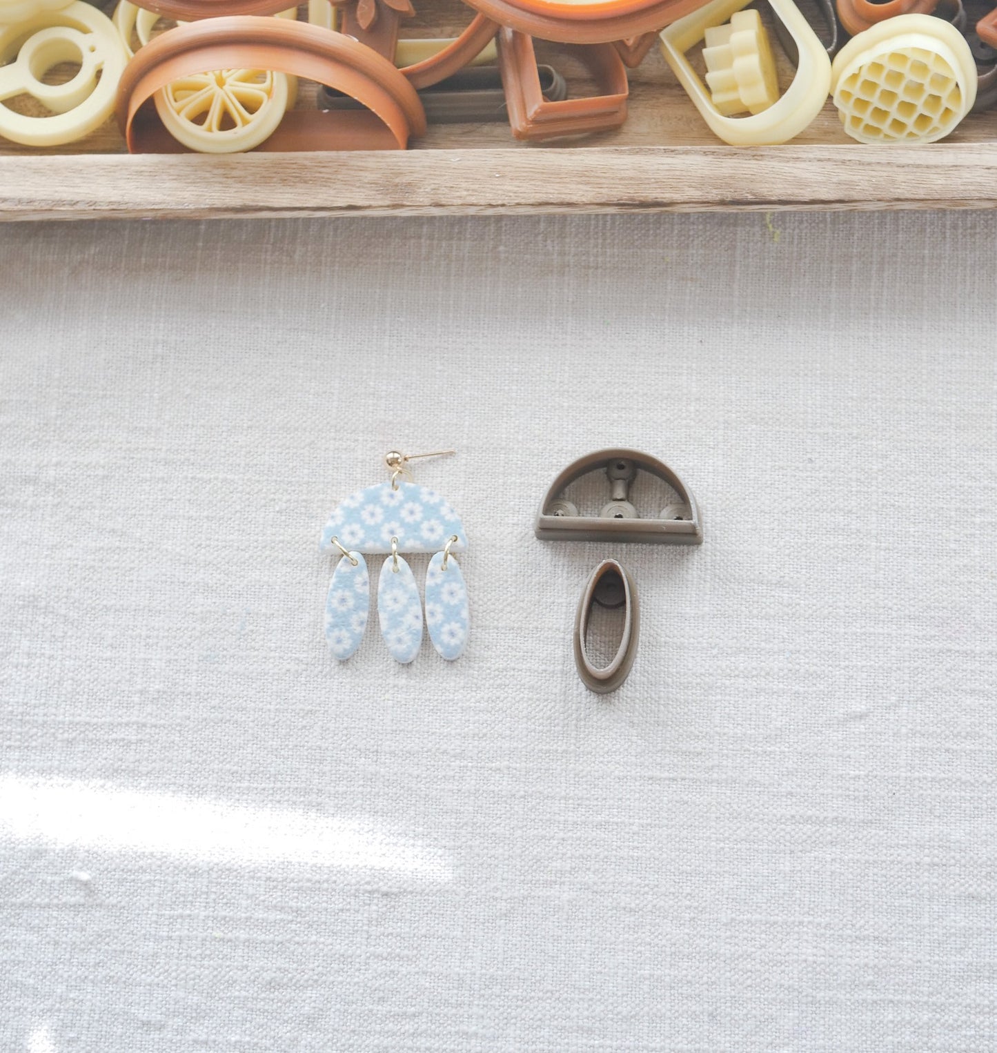 Half Moon Dangle Polymer Clay Cutter Set image 0