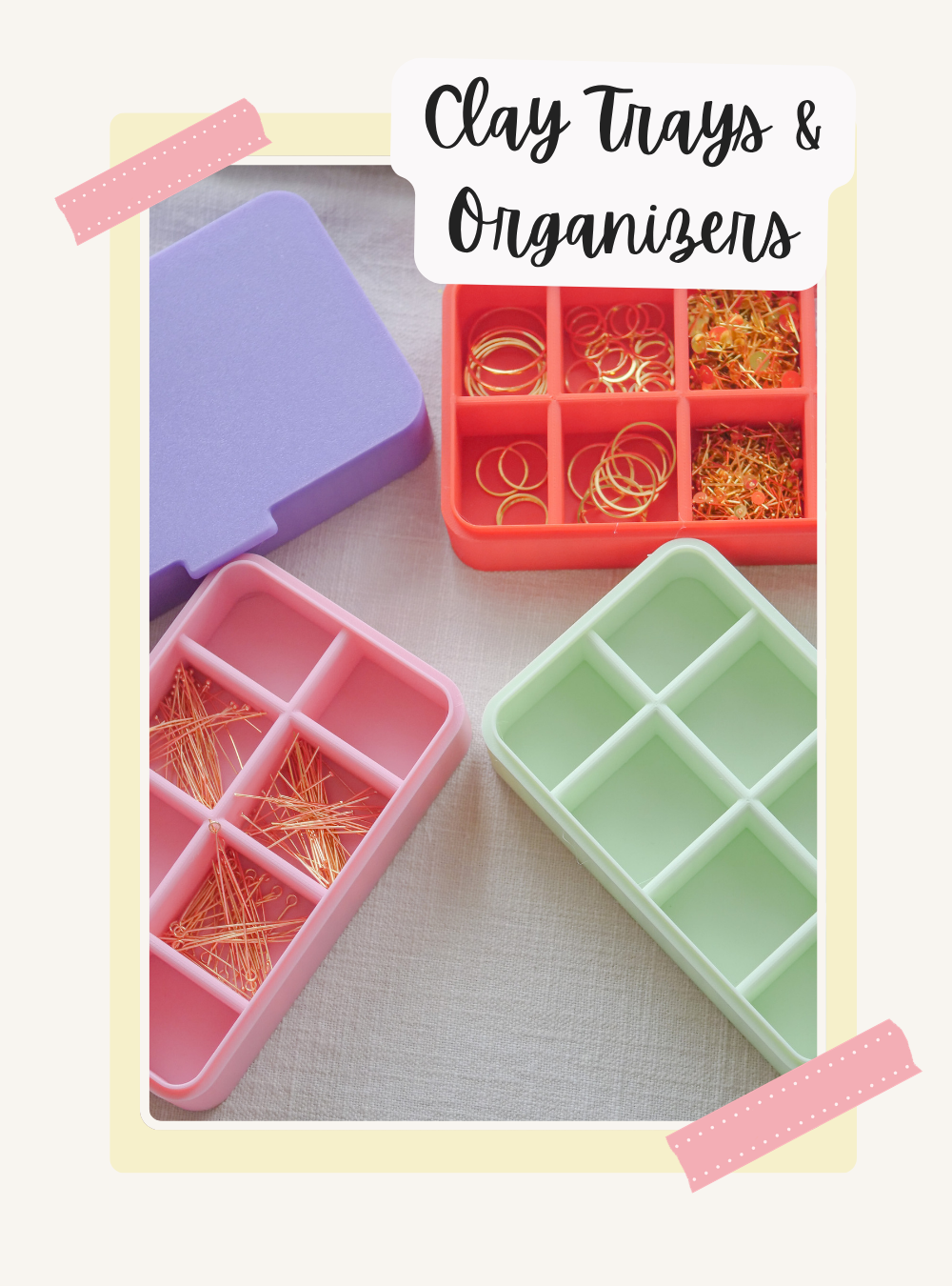 Clay Trays and Organizers Hello Cutters