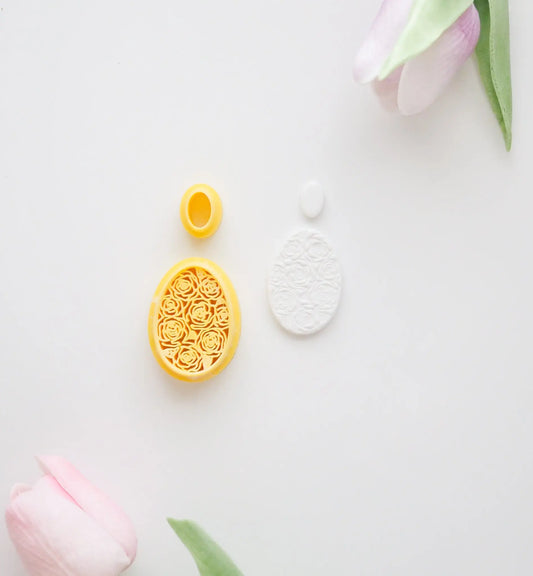Rose Egg Polymer Clay Cutter image 0