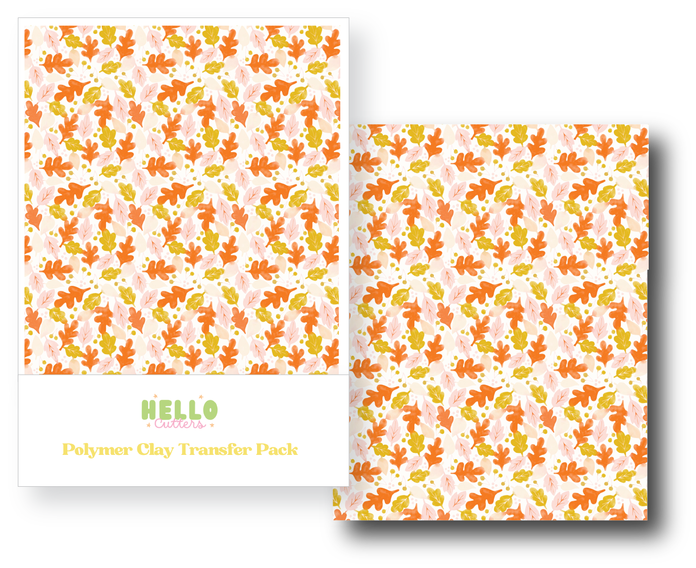 Fall Leaves Polymer Clay Transfer Sheets image 0