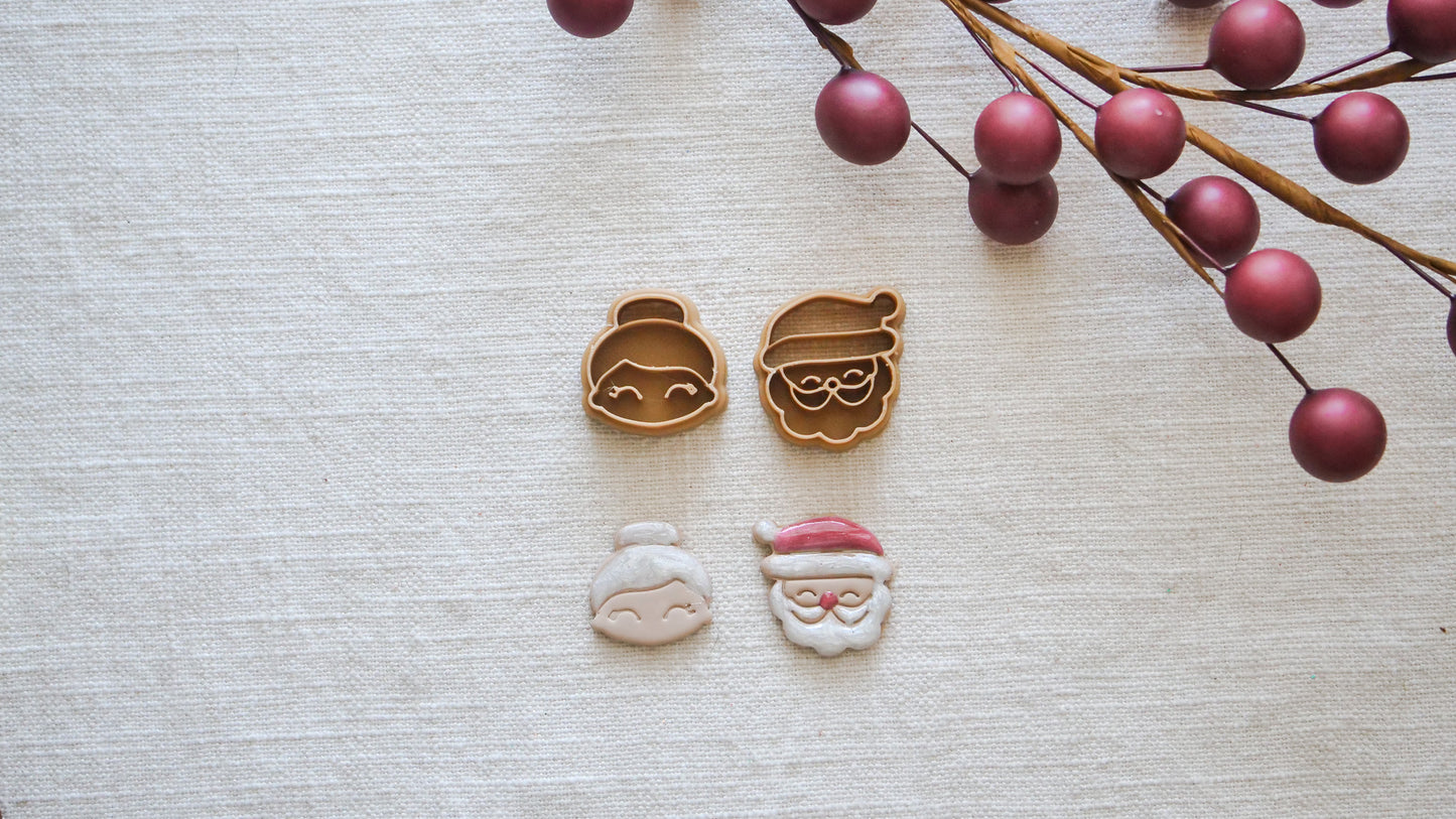 Mr. and Mrs. Clause Polymer Clay Cutter Set image 0