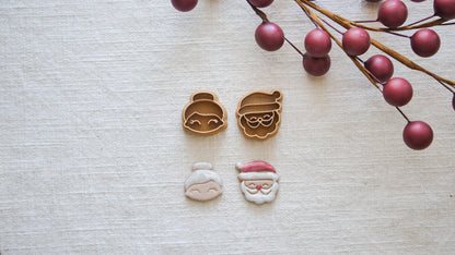 Mr. and Mrs. Clause Polymer Clay Cutter Set image 0
