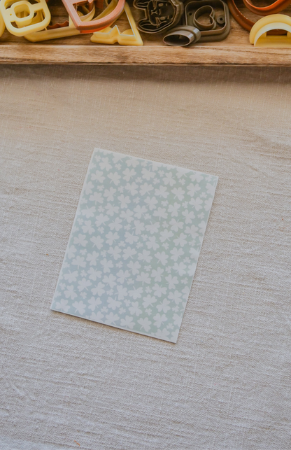 Shamrock Polymer Clay Transfer Sheet image 0