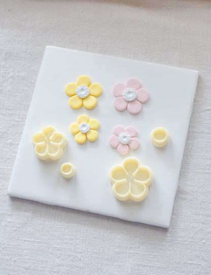 Retro Flower Polymer Clay Cutter Set image 1