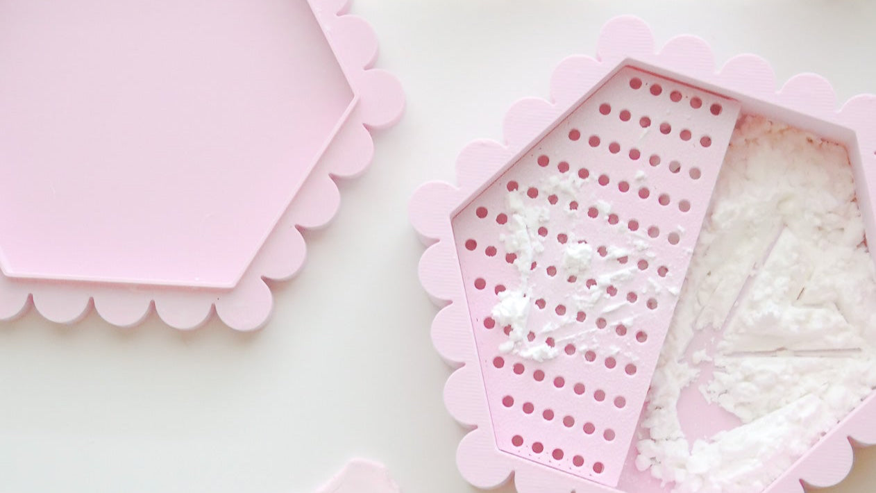 Hexagon Cornstarch Dusting Storage Tray - Hello Cutters