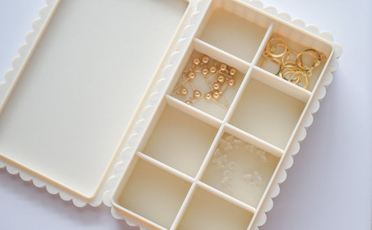 Fluted Finding & Charm Polymer Clay Tray Organizer image 0