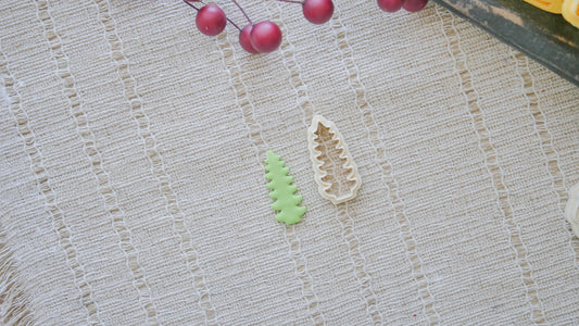 Retro Christmas Tree Polymer Clay Cutter image 0
