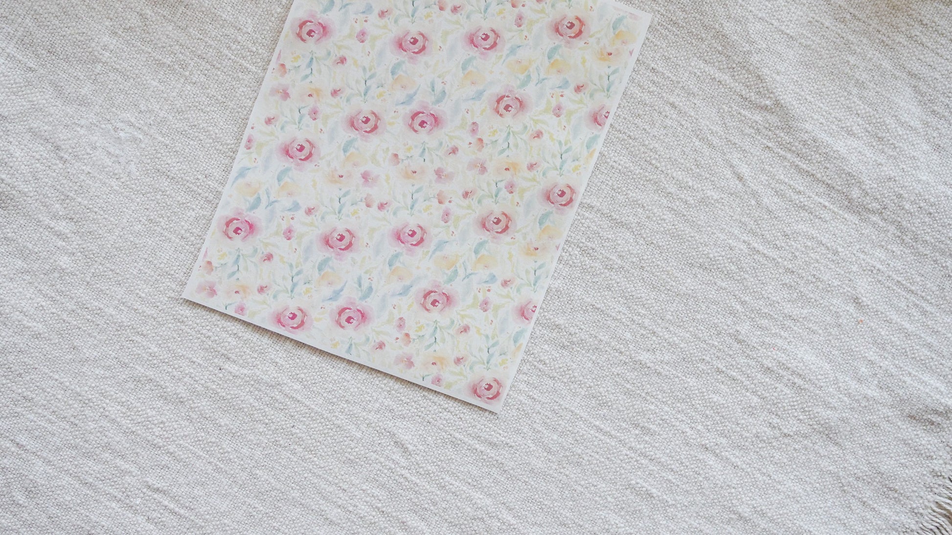 Watercolor Roses Polymer Clay Transfer Sheets image 0