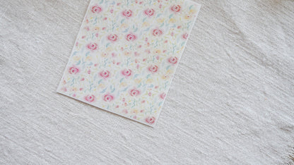 Watercolor Roses Polymer Clay Transfer Sheets image 0