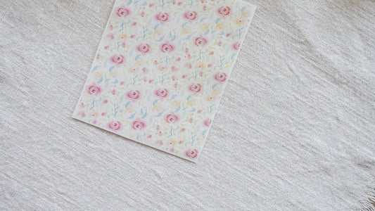 Watercolor Roses Polymer Clay Transfer Sheets image 0