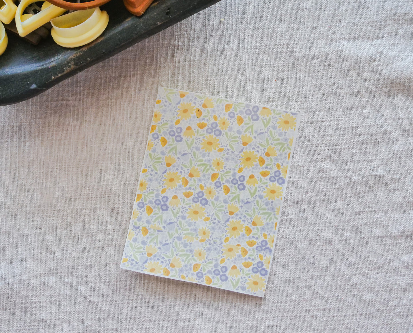 Purple Flowers Polymer Clay Transfer Sheets image 0