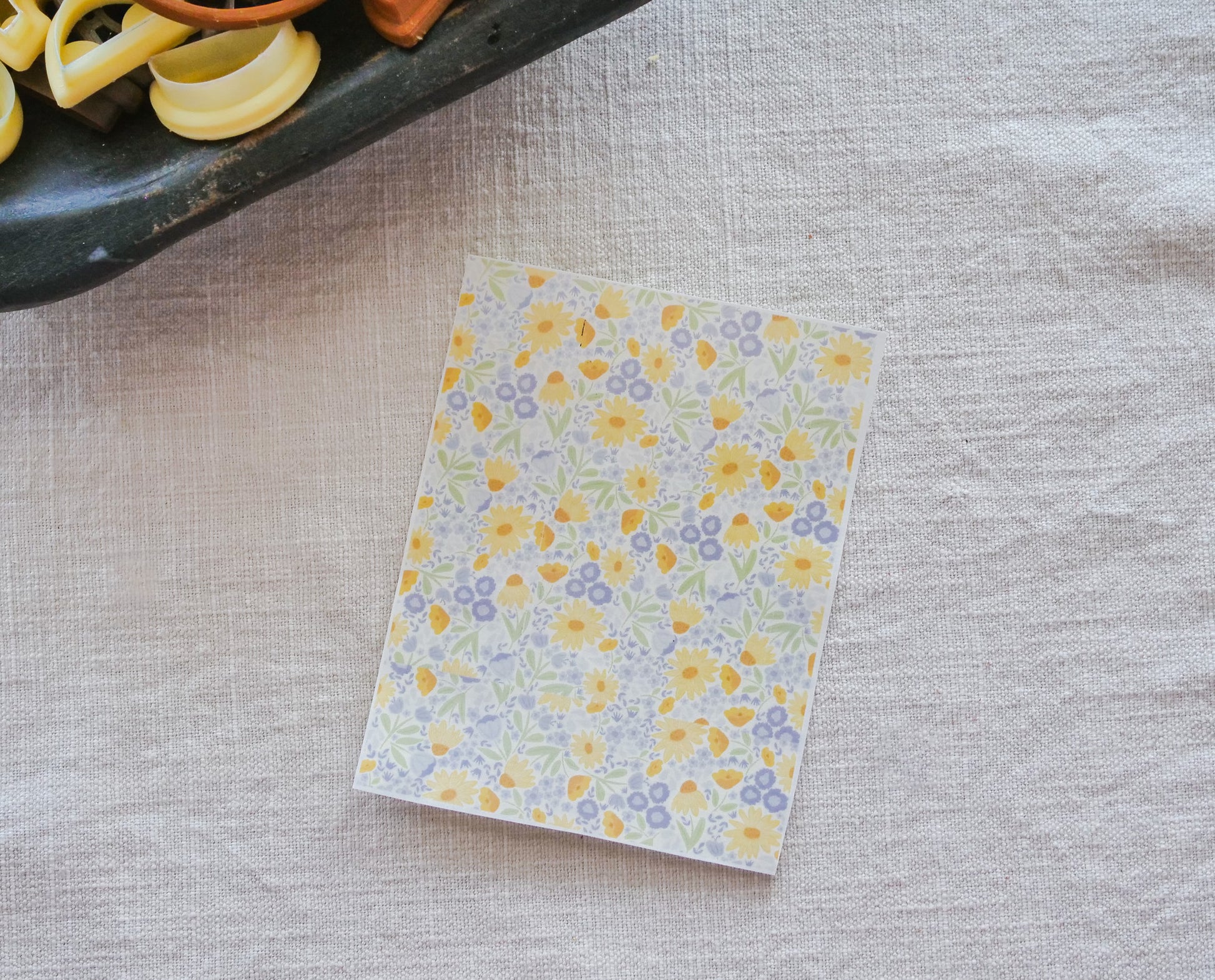 Purple Flowers Polymer Clay Transfer Sheets image 0