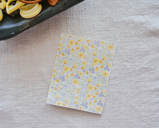 Purple Flowers Polymer Clay Transfer Sheets image 0