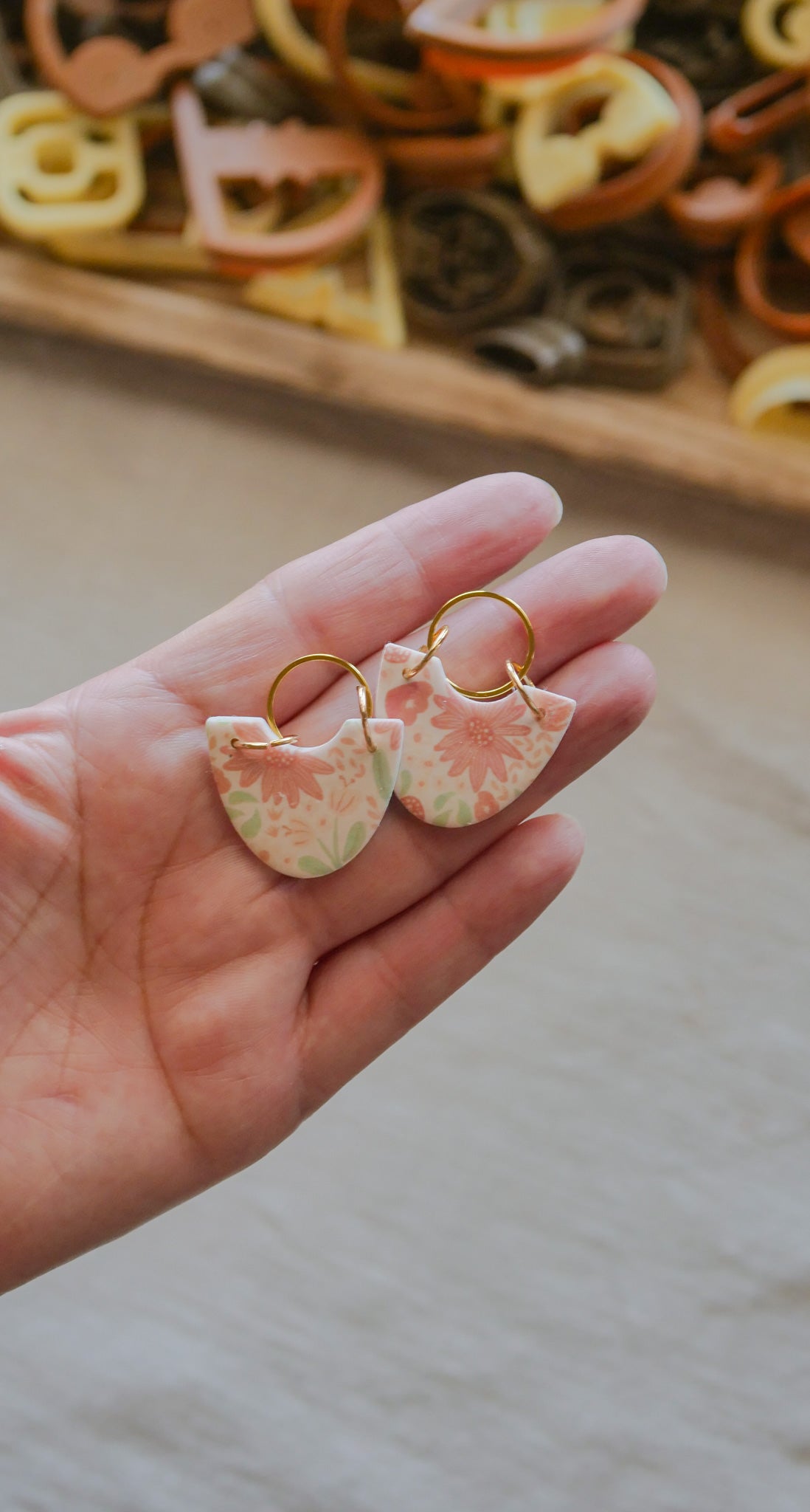 Light Pink Floral Polymer Clay Transfer Sheet image 2