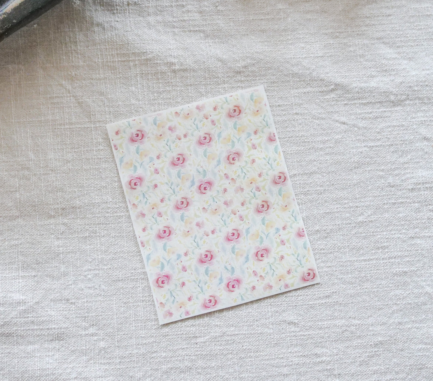 Watercolor Roses Polymer Clay Transfer Sheets image 1